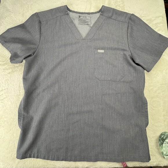 Figs Other - Figs Mens Chisek Three Pocket Scrub Top Size L Graphite TM3000